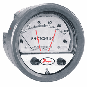 Picture of Dwyer Photohelic differential pressure switch and gage series 3000MR
